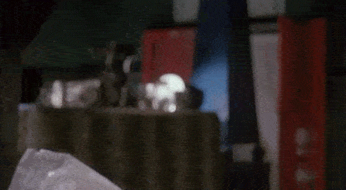 Animated GIF of a Ghoulie yelling 'Beer run'